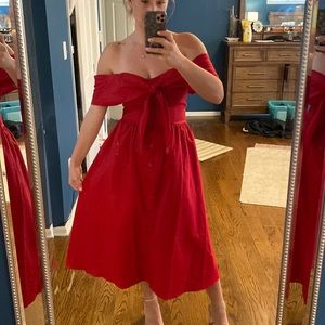 Red Linen Dress